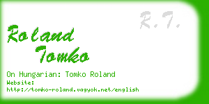 roland tomko business card